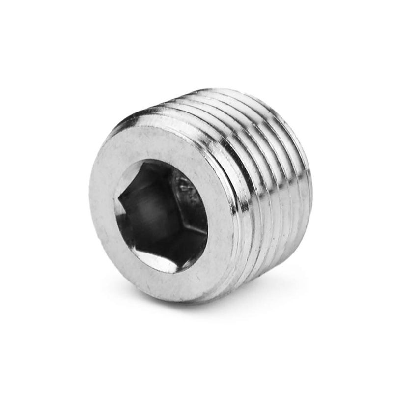 Yoebor Metalwork 304 Stainless Steel Pipe Fitting, Hex Countersunk Plug, 3/4" NPT Male (Pack of 5) - Image 2